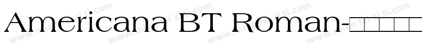Americana BT Roman字体转换